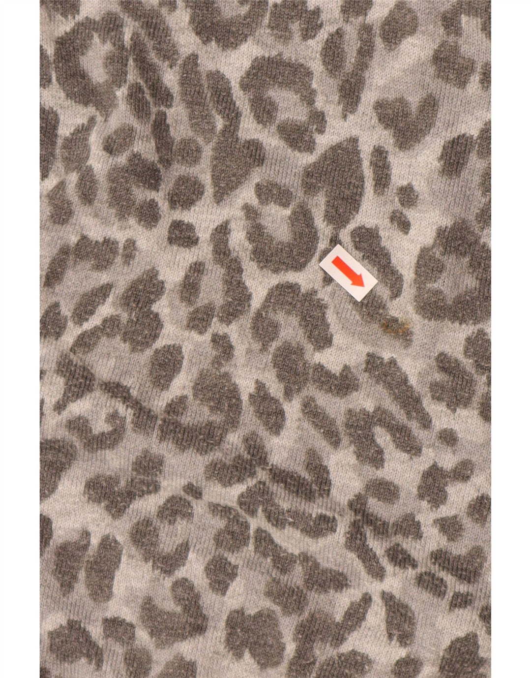 OASIS Dame Rullehals Sweater UK 14 Medium Grey Animal Print