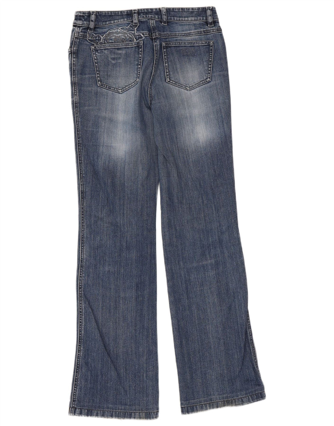 Escada Dame Bootcut Jeans EU 34 XS W28 L32 Blå