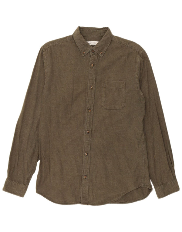 Jack & Jones Herre Flanelskjorte Medium Khaki Bomuld