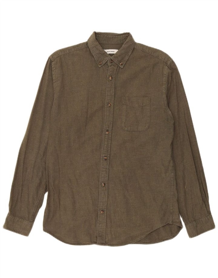 Jack & Jones Herre Flanelskjorte Medium Khaki Bomuld