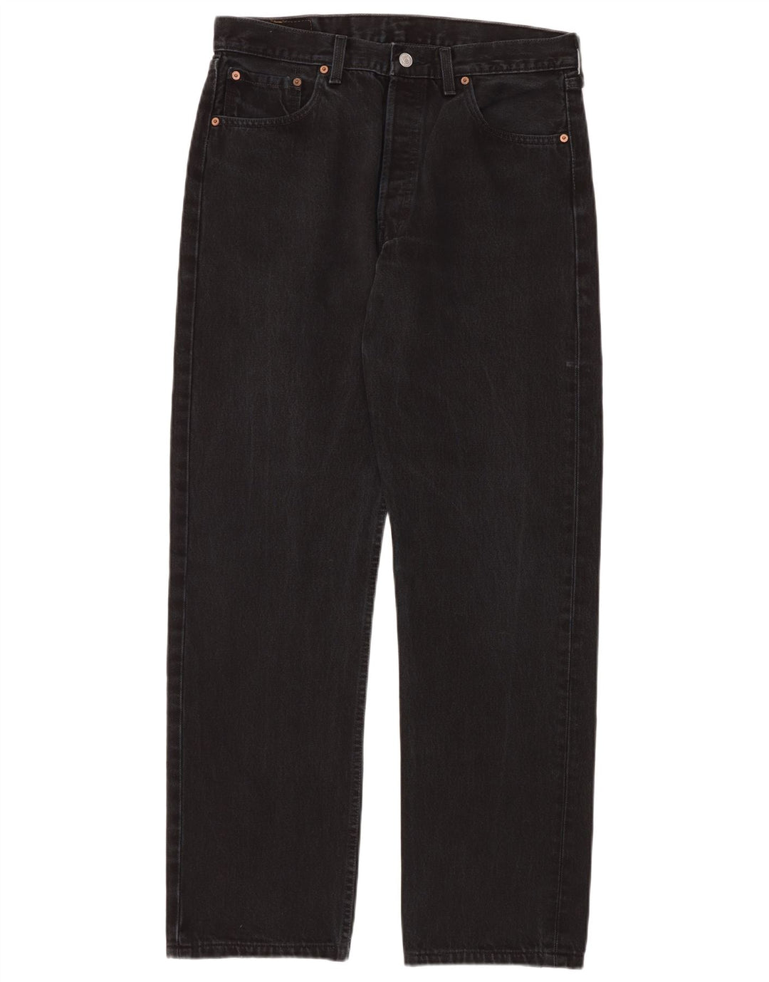 LEVI'S Herre 501 Straight Jeans W34 L34 Sort Bomuld