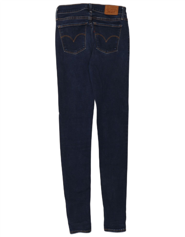 LEVI'S Dame 710 Super Skinny Jeans W26 L32 Marineblå Bomuld