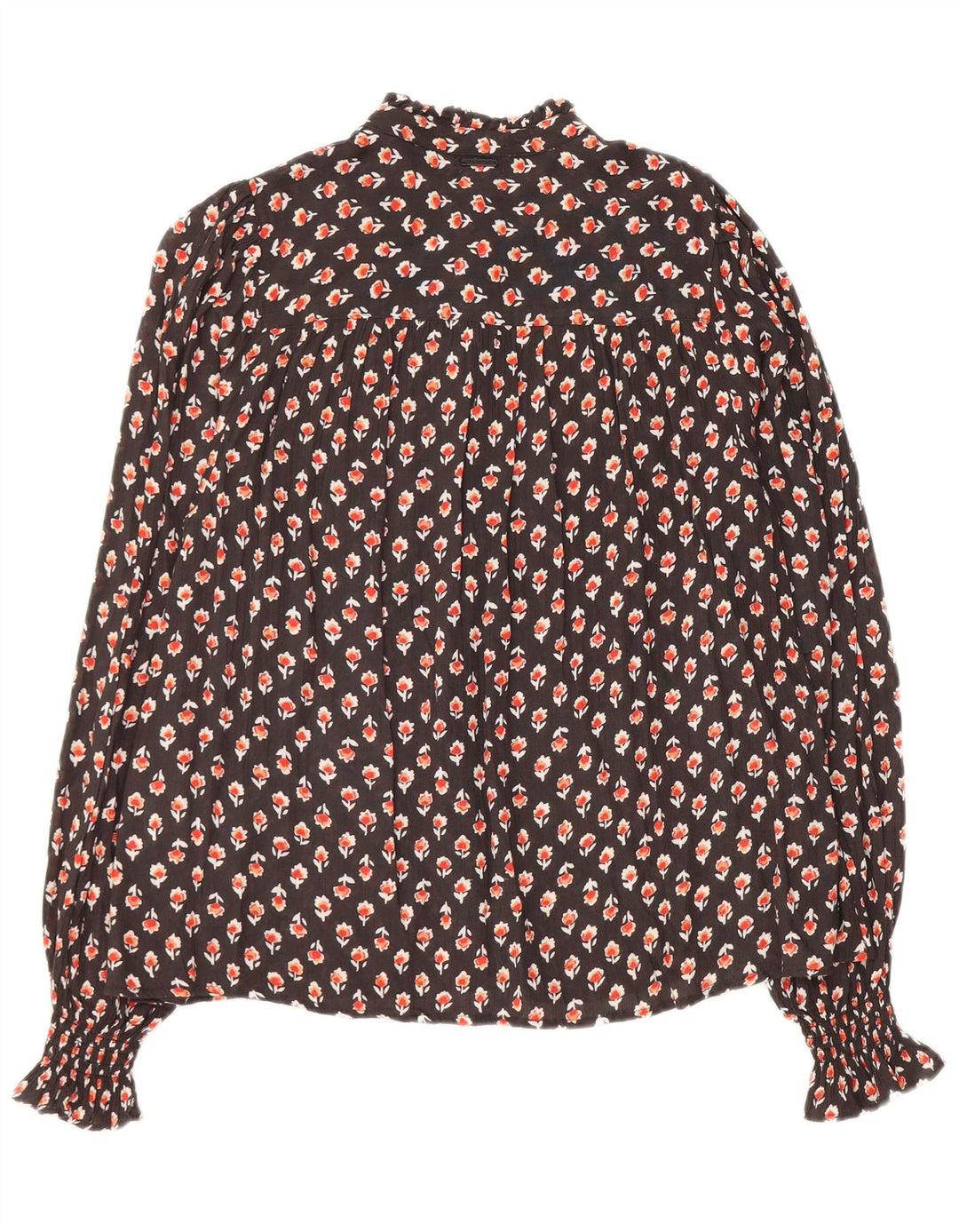 Billabong Womens Oversized Shirt Bluse UK 10 Small Brown Floral