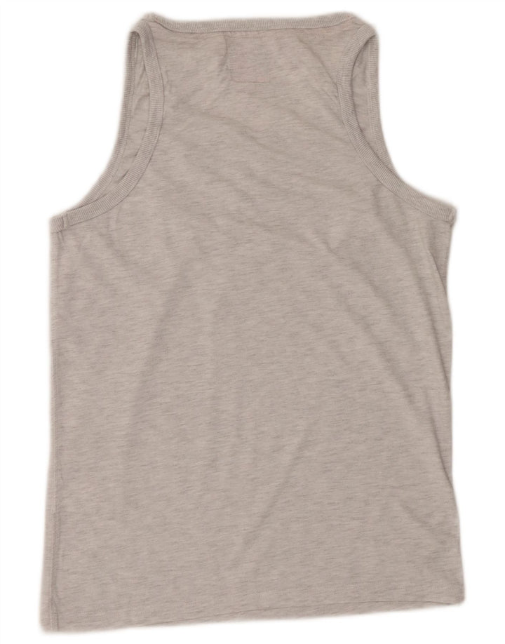 SUPERDRY Herre Osaka Grafisk Vest Top Lille grå Flecked Bomuld