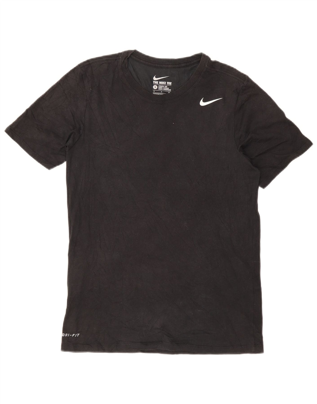 NIKE T-shirt top i atletisk snit til mænd, lille sort bomuld