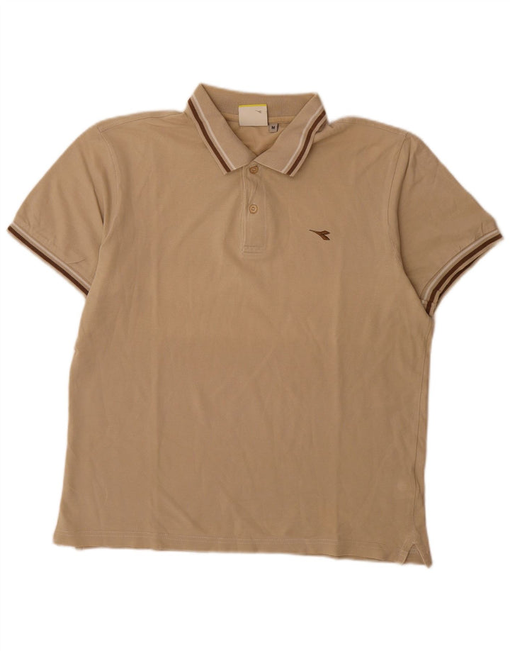 Diadora herre poloshirt Medium beige stribet bomuld