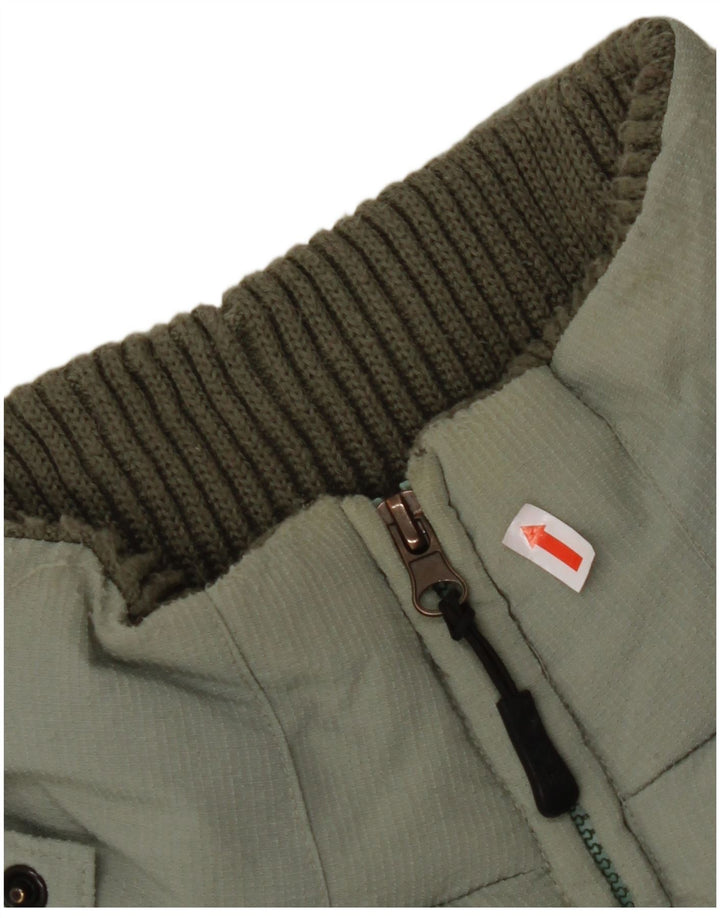 FILA Mens Padded Jacket UK 38 Medium Khaki Polyamide