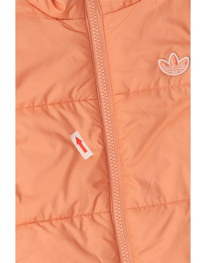 Adidas Dame Primegreen Polstret hættejakke UK 10 Small Orange Polyester
