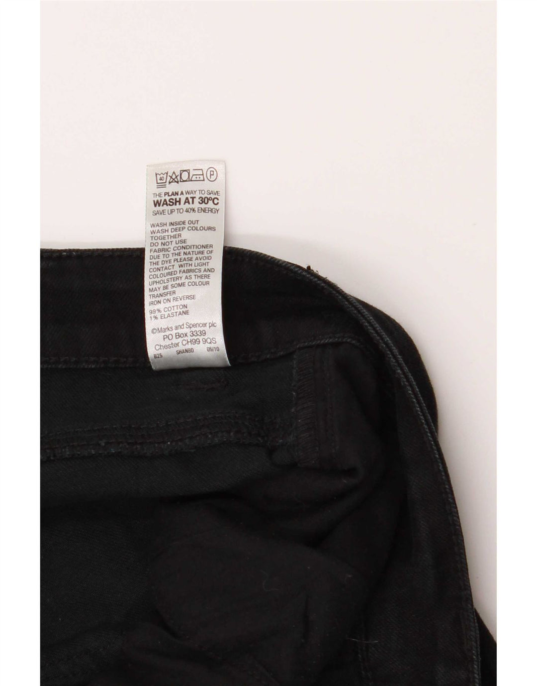 Marks & Spencer Dame Short Bootcut Jeans UK 12 Medium W34 L27 Black
