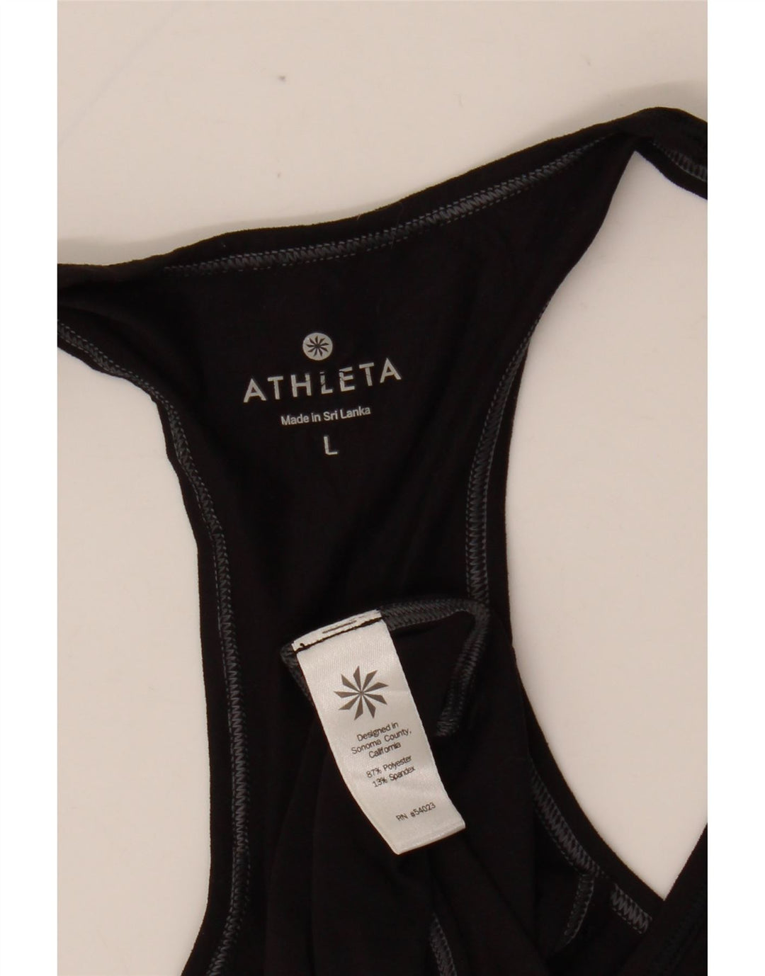 ATHLETA Damevest Top UK 14 Stor Sort Polyester