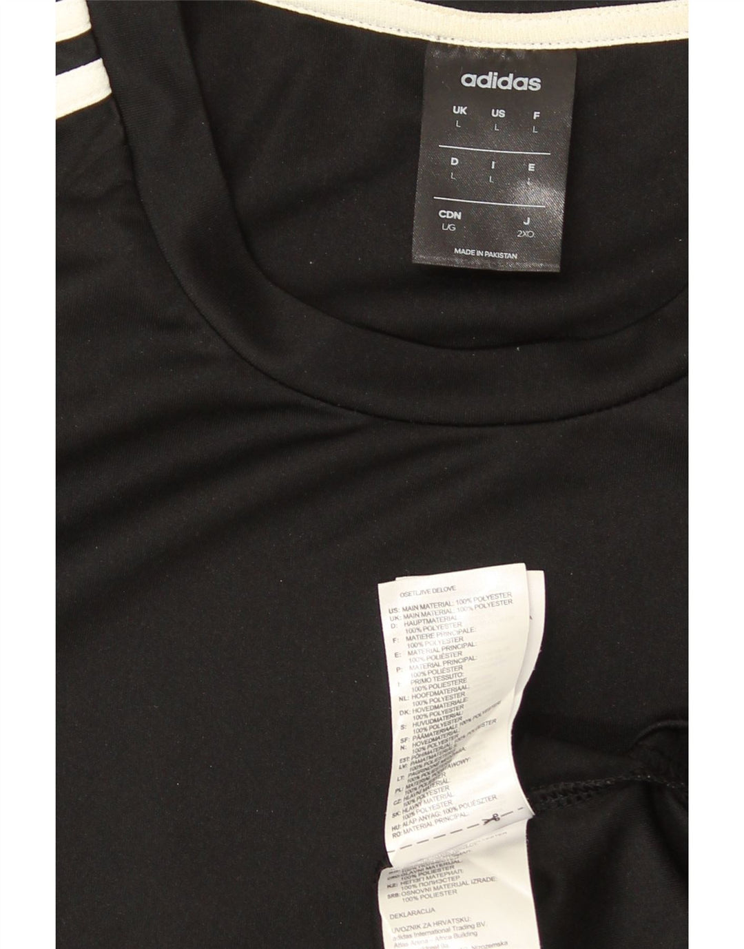 Adidas Herre Climalite T-Shirt Top Stor Sort Polyester