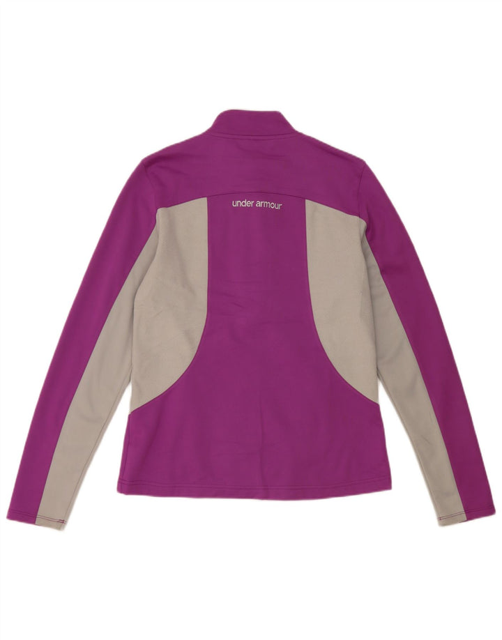 Under Armour Dame træningsdragt Topjakke UK 10 Small Purple Colourblock