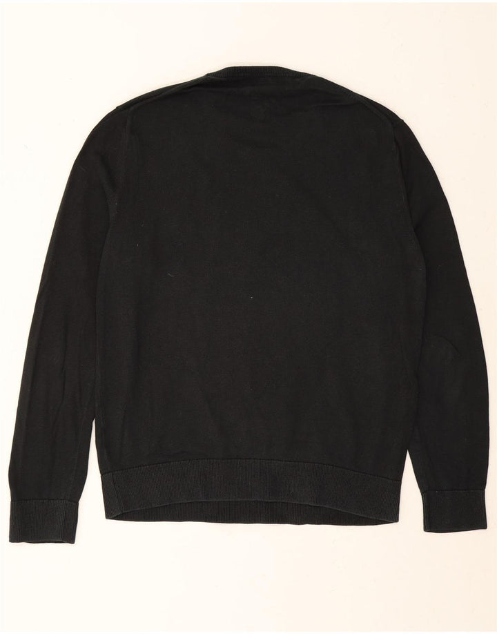 TOMMY HILFIGER Mens Crew Neck Jumper Sweater Large Black Cotton Vintage Tommy Hilfiger and Second-Hand Tommy Hilfiger from Messina Hembry 
