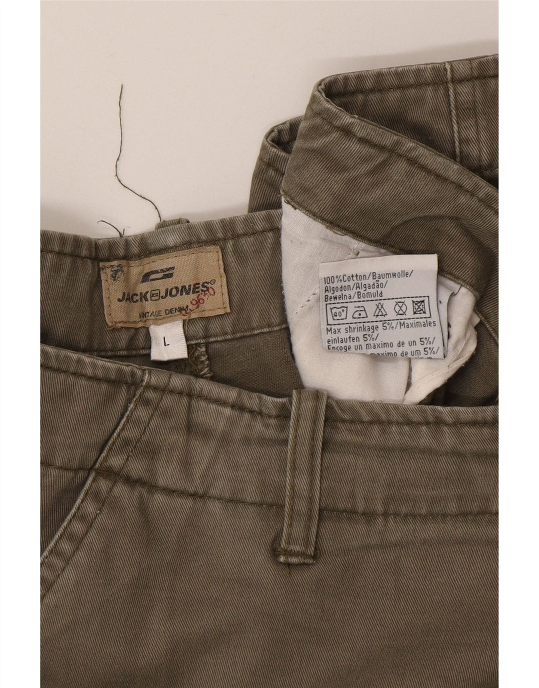 Jack & Jones Herre Cargo Shorts Large W34 Khaki Bomuld