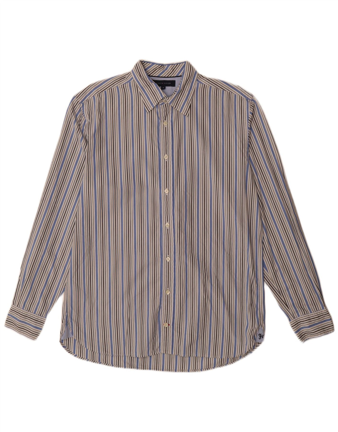 Tommy Hilfiger Herreskjorte Medium Blue Pinstripe Bomuld