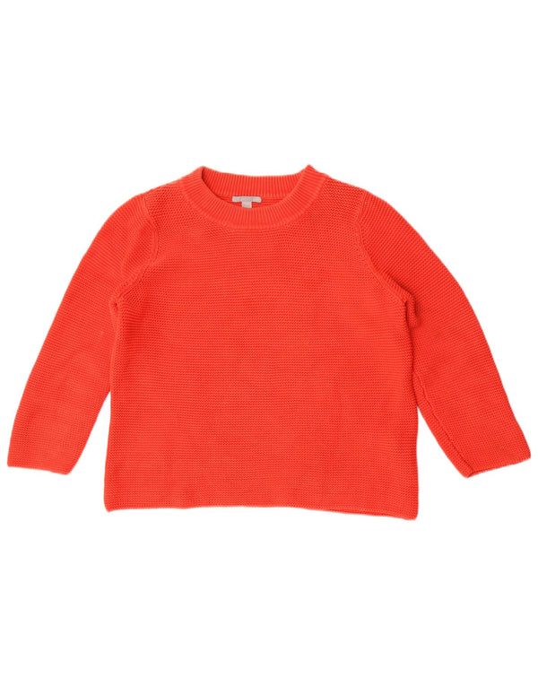 Cos Womens Crop Boat Neck Jumper Sweater UK 10 Small Red Bomuld