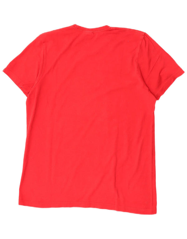 Adidas Herre grafisk T-shirt Top Medium Rød Bomuld