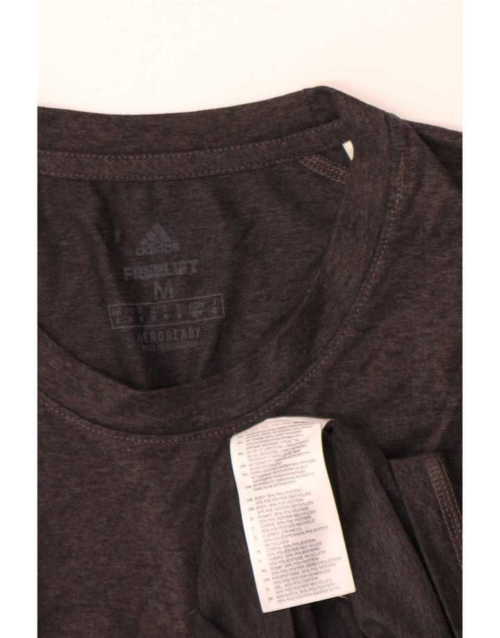 Adidas Herre Aeroready T-Shirt Top Medium Grey Polyester