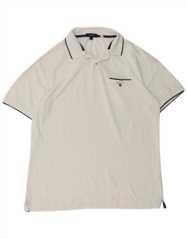 Gant Polo Shirt til mænd XL Hvid Bomuld