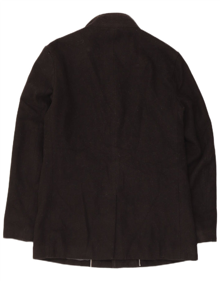 Marks & Spencer Herre Overfrakke UK 36 Small Black Polyester