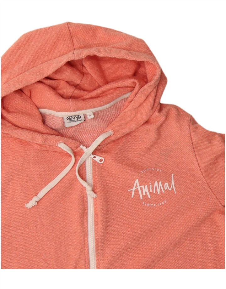 ANIMAL Dame hættetrøje Sweater UK 14 Stor Pink Bomuld