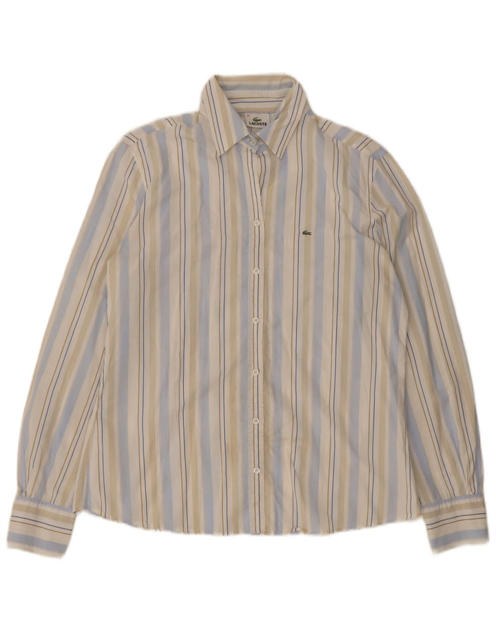 Lacoste dameskjorte str. 44 Stor flerfarvet stribet bomuld