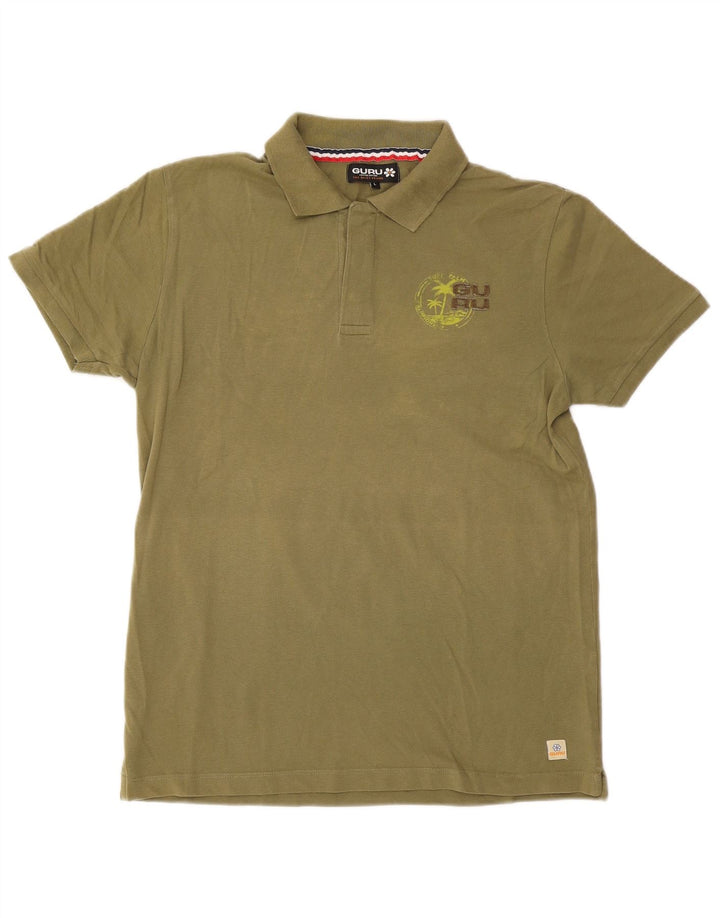 Guru Herre Polo Shirt Stor Khaki Bomuld