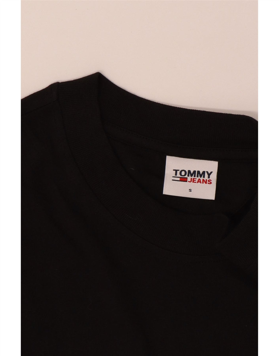 TOMMY HILFIGER Mens Graphic T-Shirt Top Small Black Cotton
