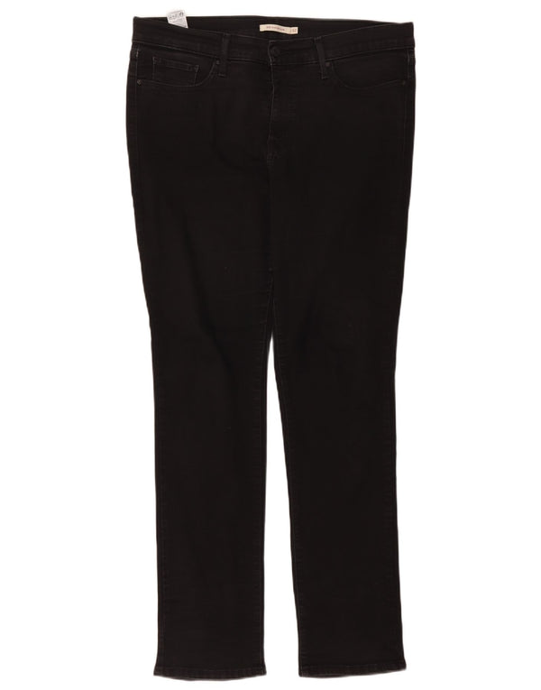 Levi's Womens 312 Shaping Slim Jeans W32 L30 Sort bomuld