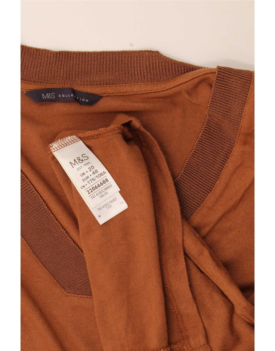 Marks & Spencer Damebluse Top UK 20 2XL Brun Viscose