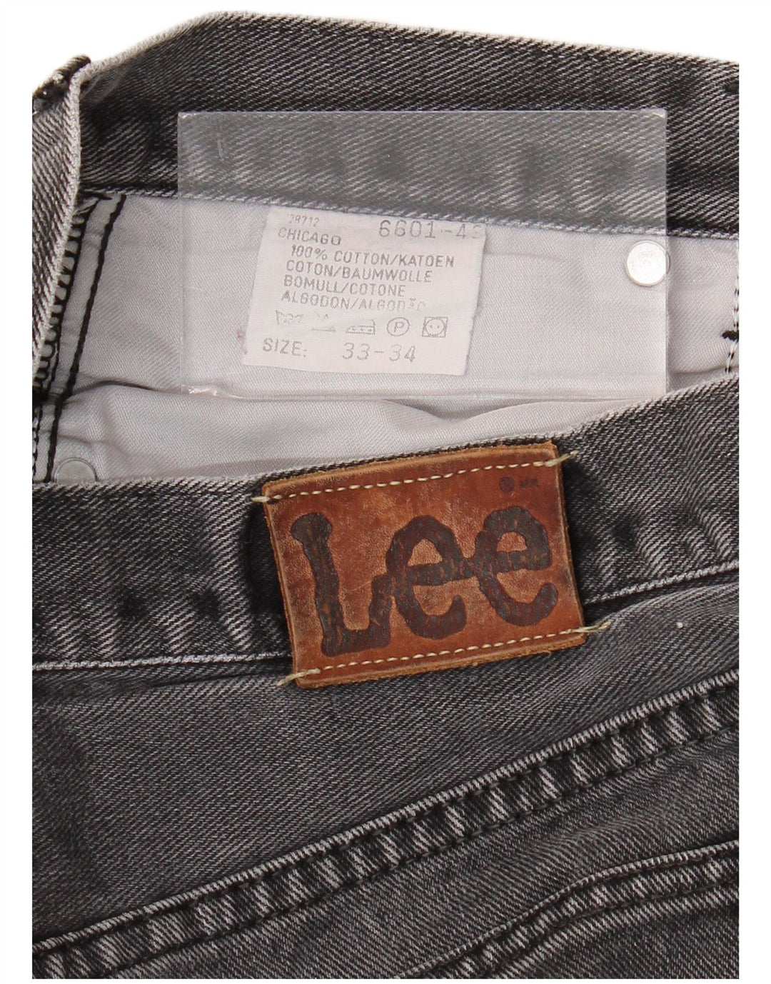 LEE Herre Chicago Straight Jeans W33 L29 Grå Bomuld