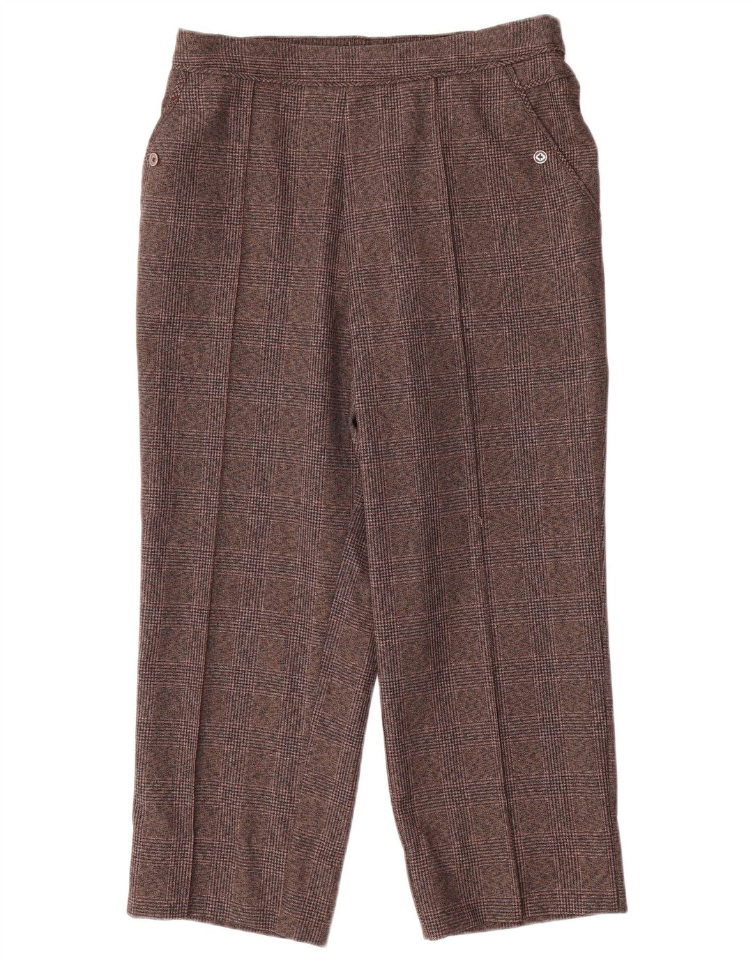 Marks & Spencer Dame Cropped Trousers UK 12 Medium W28 L24 Grå