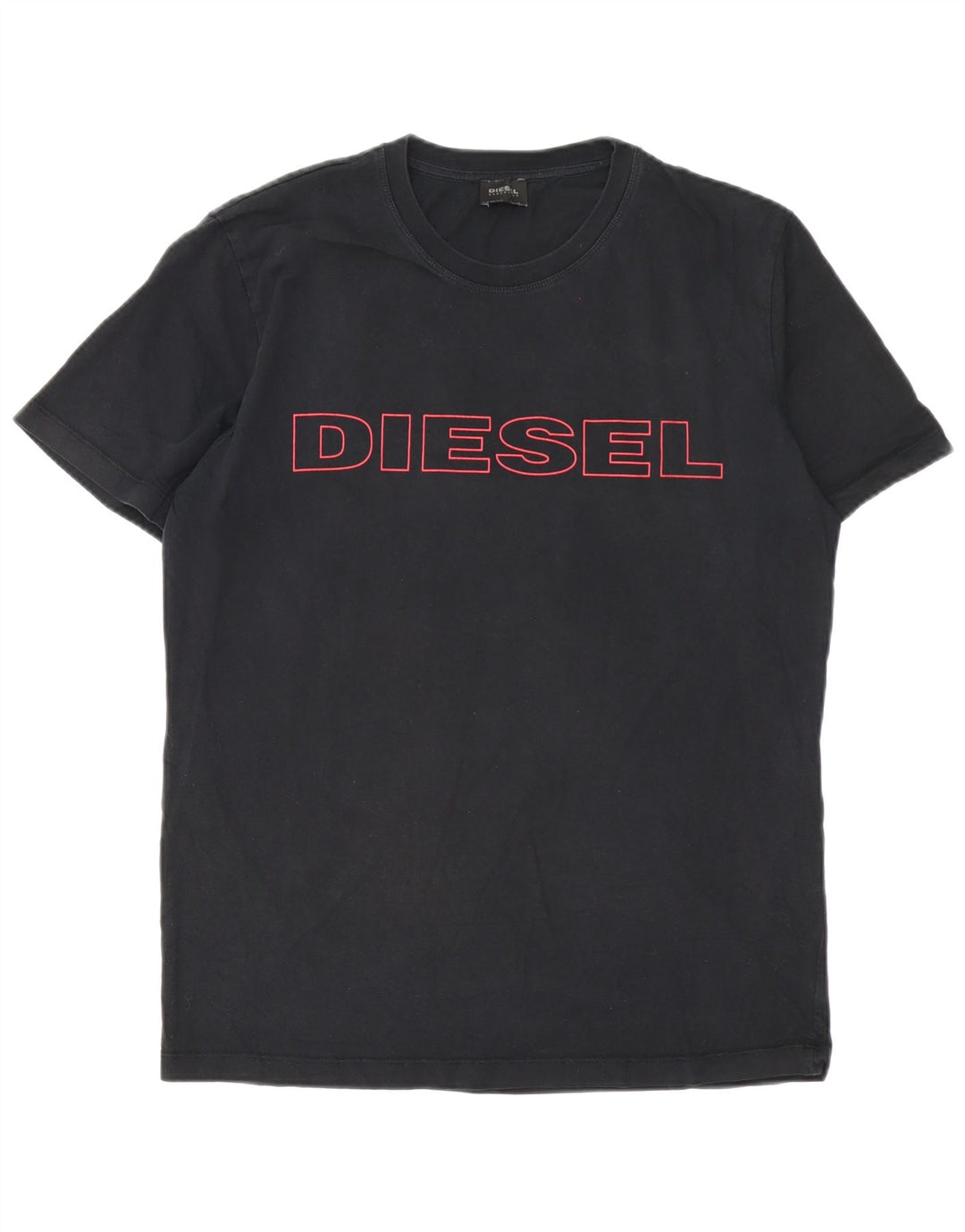 Diesel Herre Grafisk T-Shirt Top XL Sort Bomuld