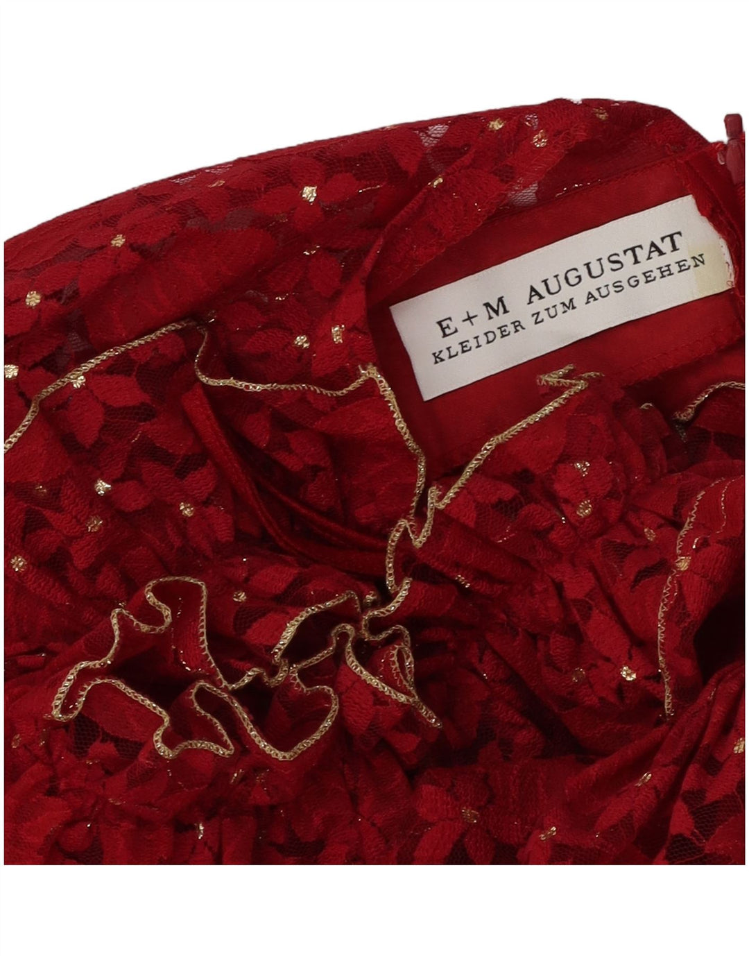 E+M AUGUSTAT Dame Maxikjole UK 12 Medium Red Floral