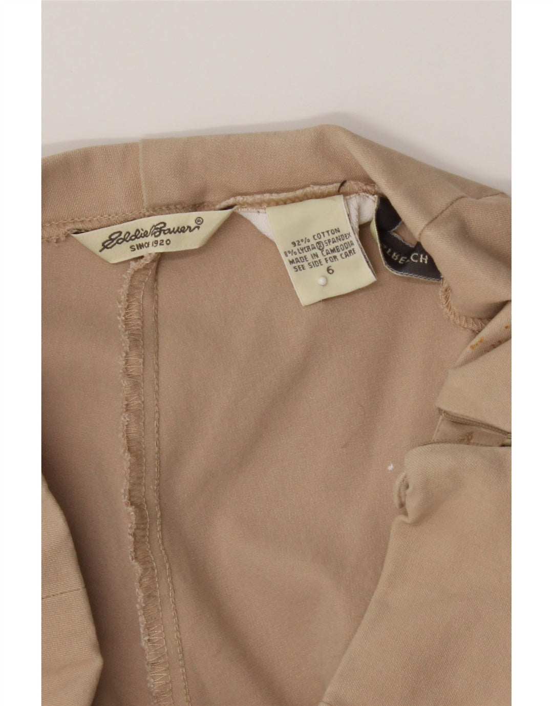 EDDIE BAUER Womens Straight Casual Trousers US 6 Medium W28 L27 Beige Vintage Eddie Bauer and Second-Hand Eddie Bauer from Messina Hembry 