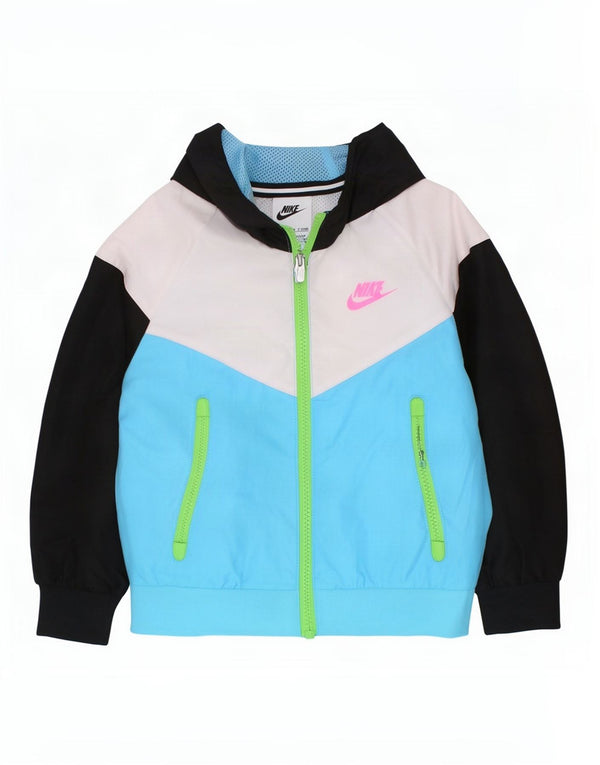 Nike Drenge Træningsdragt med hætte Topjakke 2-3 år Blå Colourblock Polyester