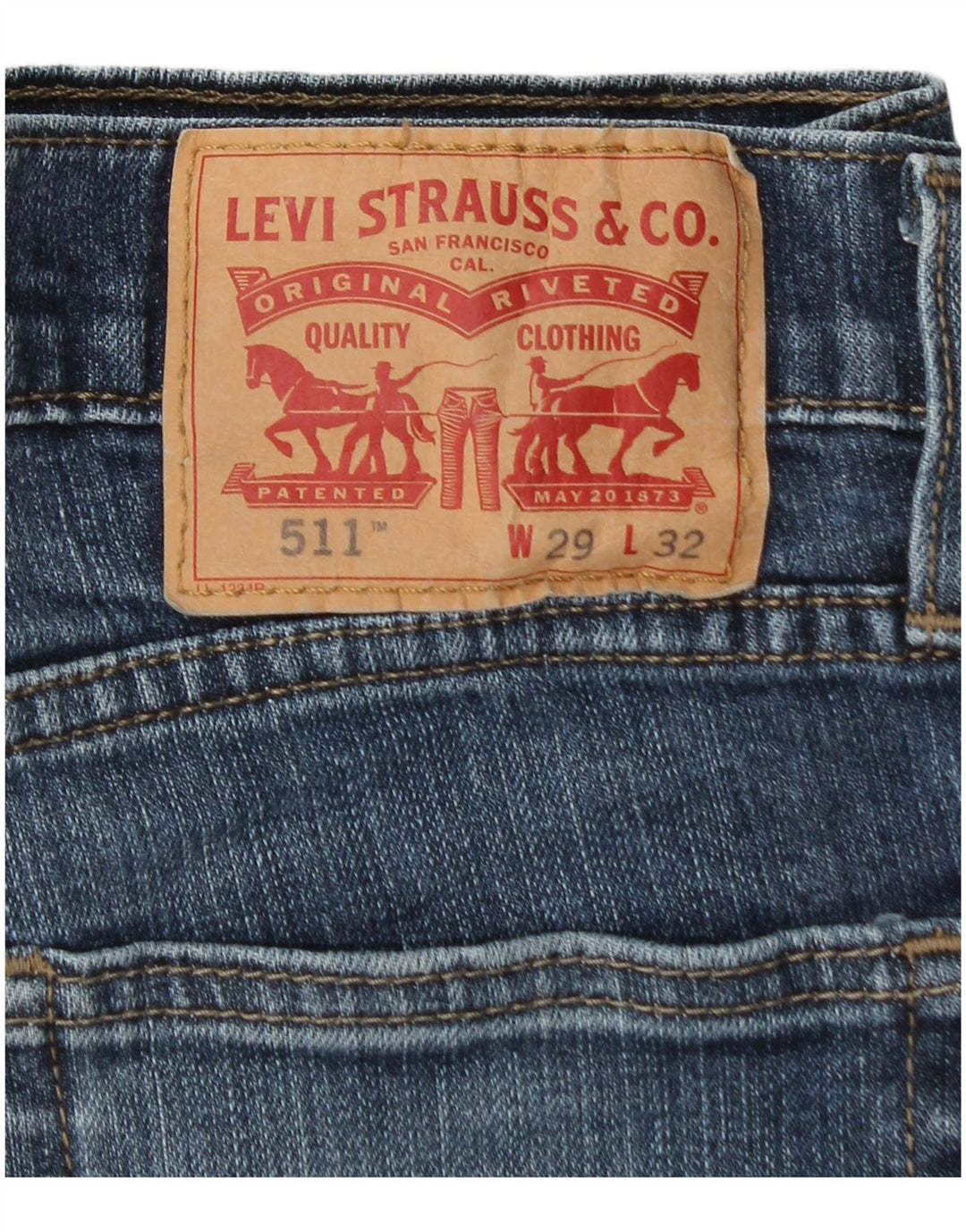 Levi's Herre 511 Slim Jeans W29 L30 Blå Bomuld