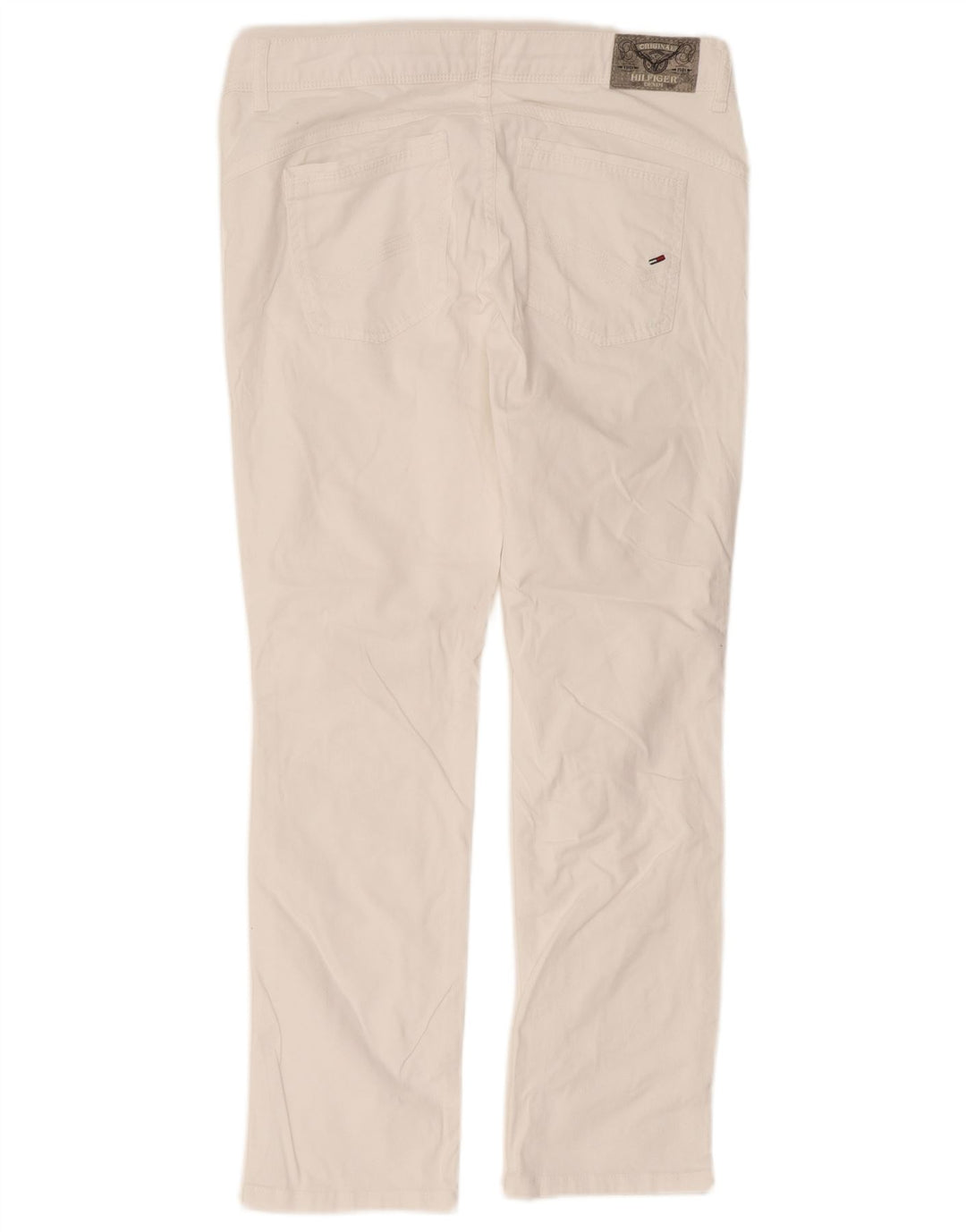 Tommy Hilfiger Herre Slim Jeans W34 L34 Hvid Bomuld