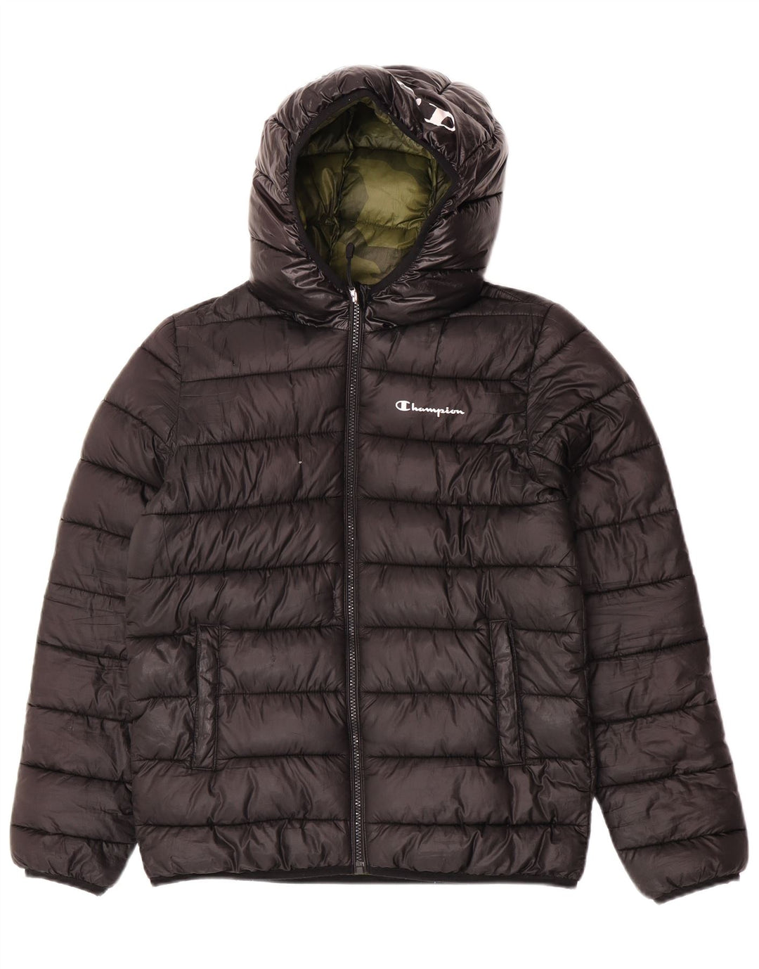 Champion drenge hættepolstret jakke 11-12 år sort polyester