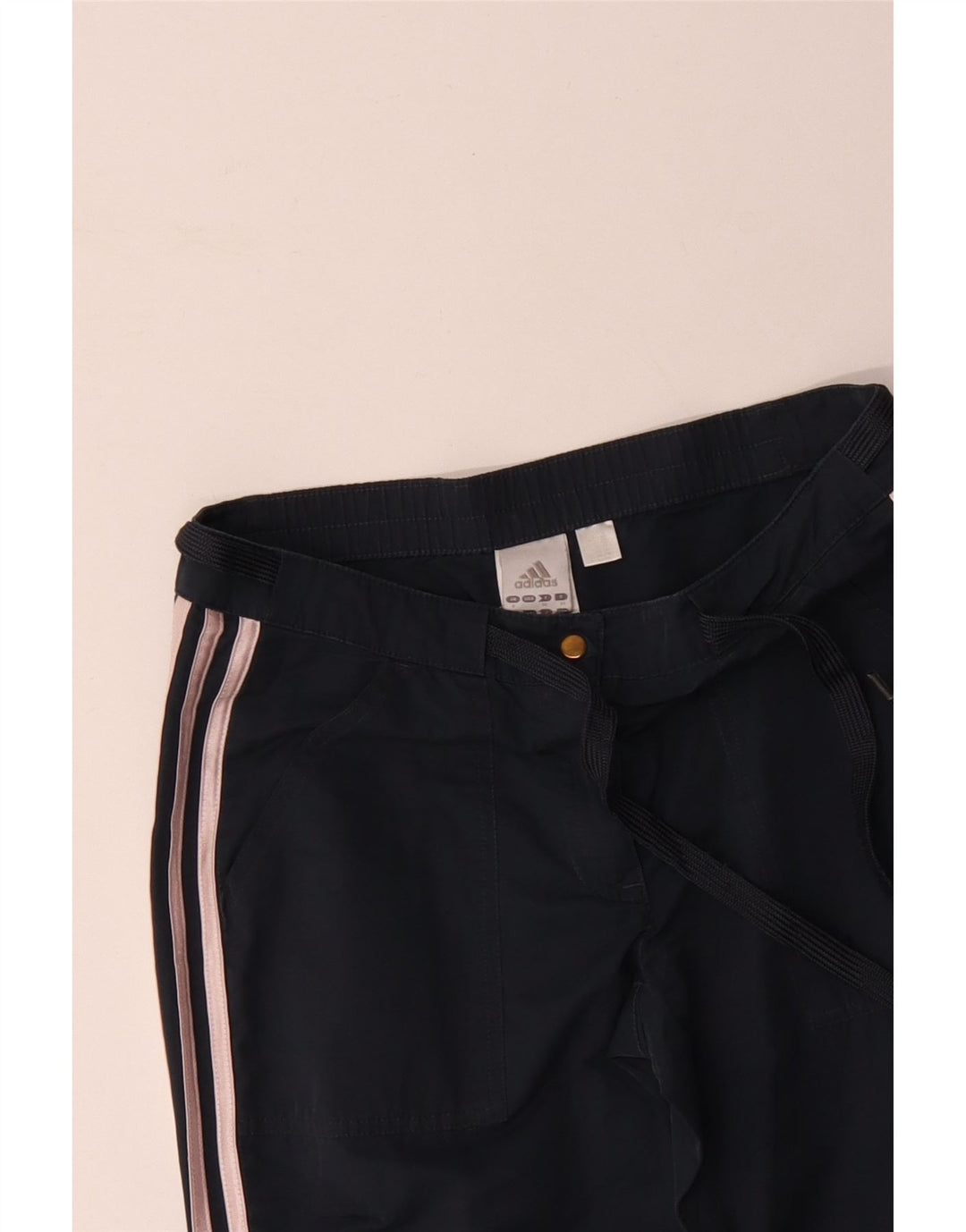 Adidas Dame Lige Casual Bukser UK 8 Small W30 L30 Marineblå Bomuld