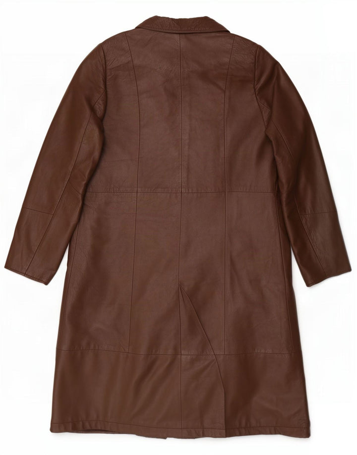 Vintage læderfrakke til kvinder UK 14 Medium Brun