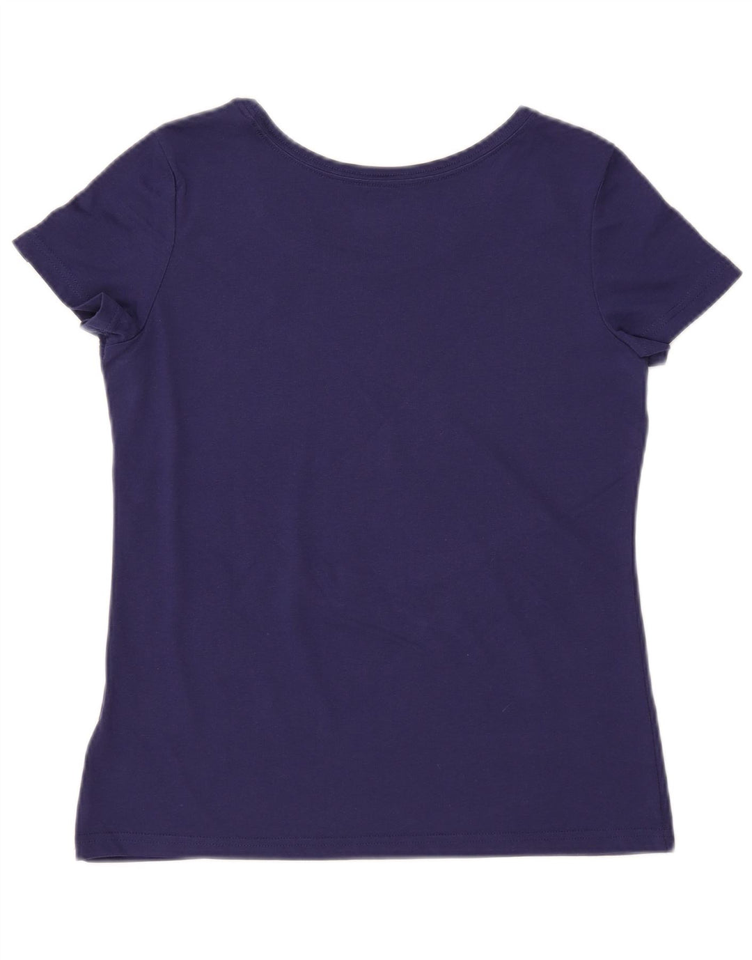 ADIDAS Dame Climalite grafisk T-shirt top UK 12/14 Medium Navy Blue