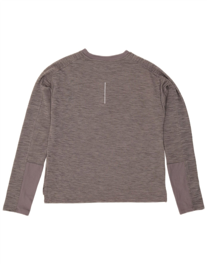 Nike Herre Dri Fit Top Langærmet Medium Grey Flecked