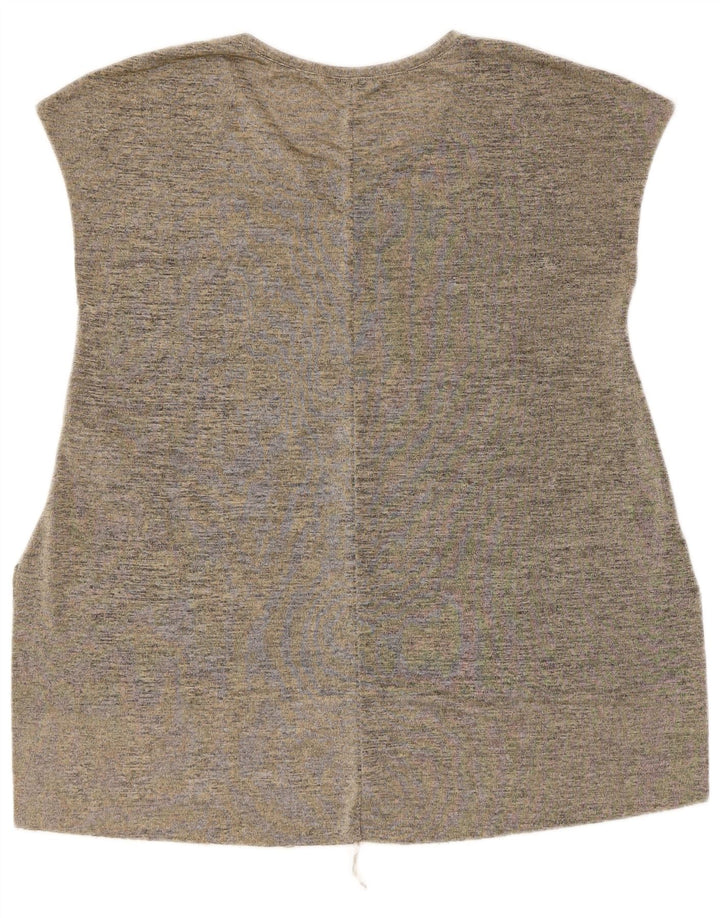 Zara Damevest Top UK 14 Medium Grå Polyester