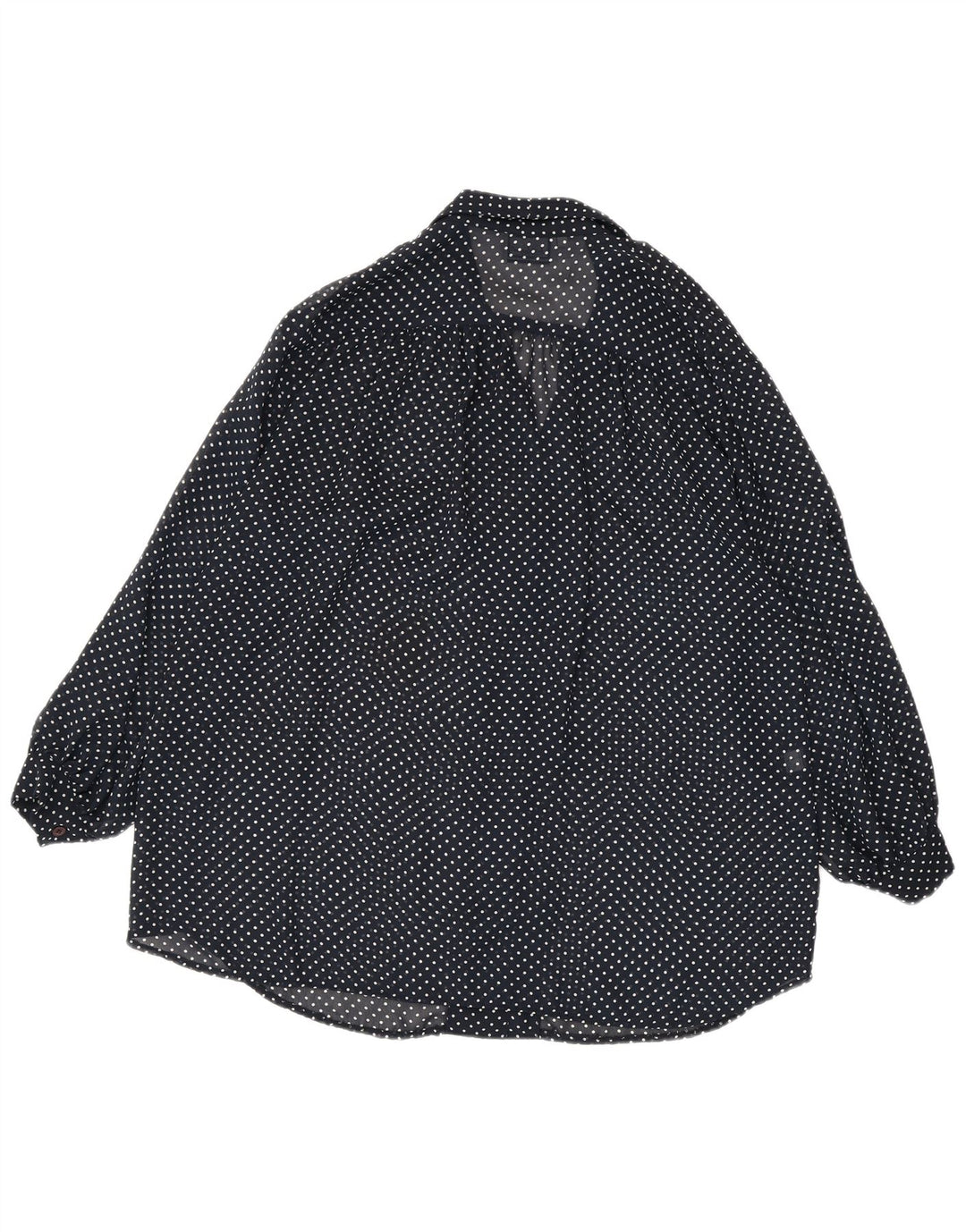 Luisa Spagnoli Dame Longline Langærmet Tunika Top UK 14 Medium Navy Blue