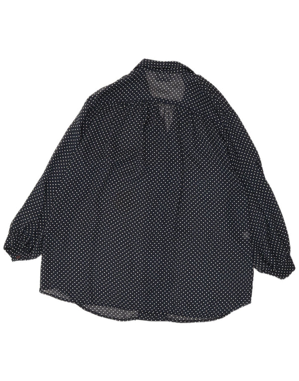 Luisa Spagnoli Dame Longline Langærmet Tunika Top UK 14 Medium Navy Blue
