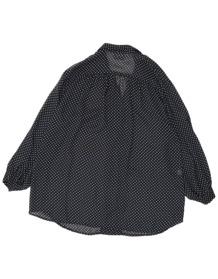 Luisa Spagnoli Dame Longline Langærmet Tunika Top UK 14 Medium Navy Blue
