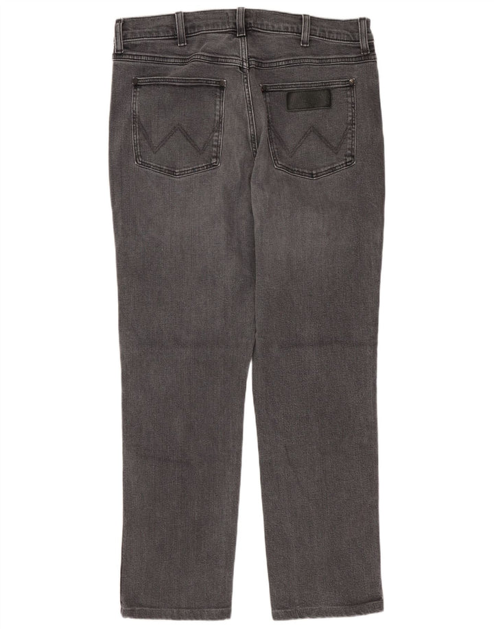 WRANGLER Herre Larston Slim Jeans W33 L27 Grå Bomuld