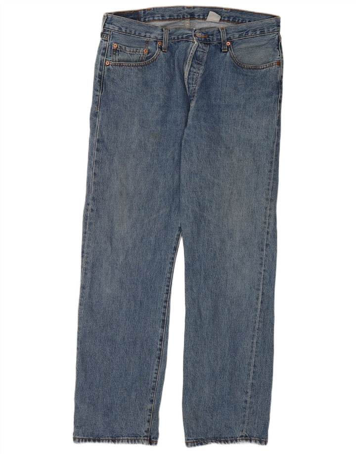 Levi's Herre 501 Straight Jeans W38 L34 Blue Cotton Classic