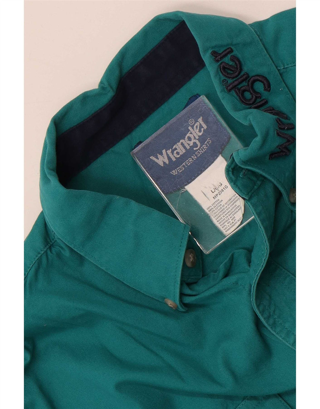 Wrangler Herre Western Graphic Shirt Stor grøn bomuld